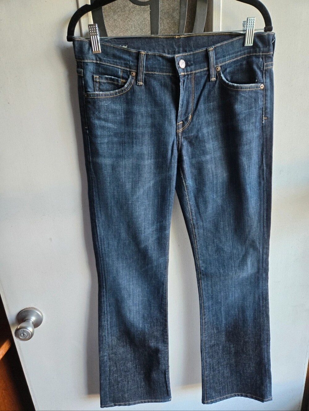 Citizens Of Humanity Dark Blue Women's Low Rise Boot Cut Jeans